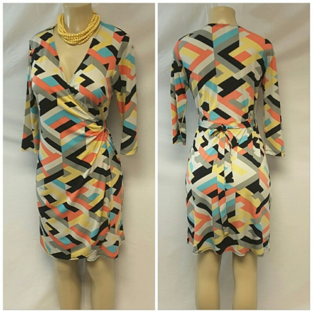 EMMA MICHELE, True Wrap Dress, size Small